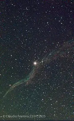 Astrofotografia amadora da Nebulosa do Véu Ocidental