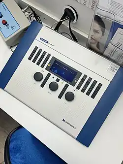Audiometer (Device used to carry out the exam)