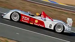 Audi R10 TDI pilotado por Frank Biela nas 24 Horas de Le Mans de 2006