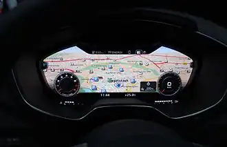 Display do Audi virtual cockpit