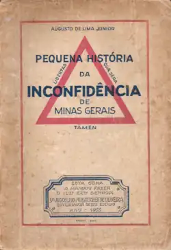 Capa do livro Pequena História da Inconfidência de Minas Gerais