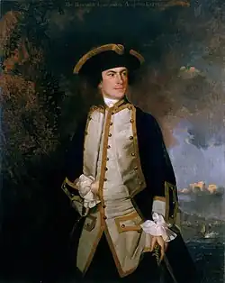 Commodore the Honorable August Keppel (1749), o primeiro retrato de Reynolds de Keppel.