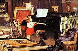 Aurélio de Figueiredo - Menina ao piano