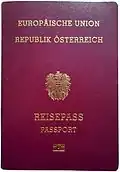 Capa do passaporte austríaco