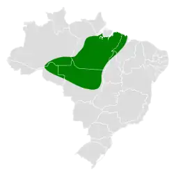Distribuição do barranqueiro-do-pará