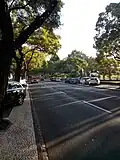 Parque de Santa Catarina à direita, ao fundo