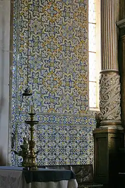 Pormenor do revestimento azulejar