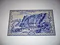 Pintura em azulejo alusiva a antiga povoação de Ponta Delgada