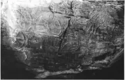 Búfalos gigantes em arte rupestre