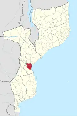 Localização do distrito de Búzi em Moçambique