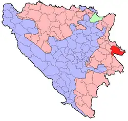 Localização de Srebenica