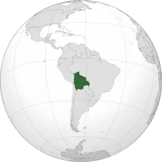 Localização do Bolívia