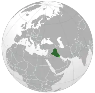 Localização de Iraque Baathista