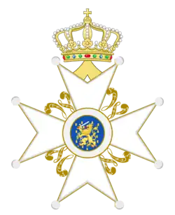 Insígnia de Cavaleiro da Ordem do Leão Neerlandês.