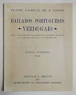 Bailados Verde Gaio, Teatro Nacional de S. Carlos, 1944, p.1