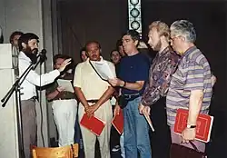 Os baixos-profundos Alexander Ort, Vladimir Miller e Andrey Kurilov.