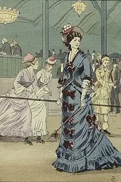 Um traje para andar de patins no Bal Bullier (1876)