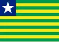 Antiga bandeira do Piauí, utilizada entre 24 de julho de 1922 a 1937, e 1946 a 2005.