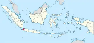 Localização de Banten na Indonésia