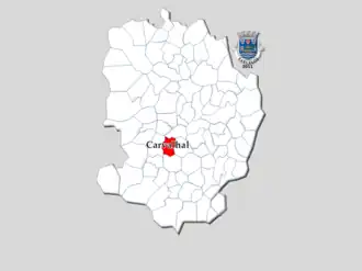 Localização no município de Barcelos