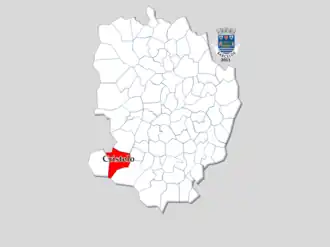 Localização no município de Barcelos