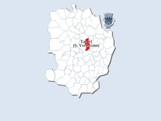 Localização no município de Barcelos