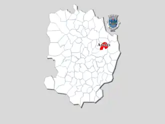 Localização no município de Barcelos