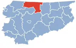 Localização do Condado de Bartoszyce na Vármia-Masúria.