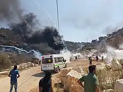 Protesto em Beita contra o posto avançado de Evyatar, 3 de setembro de 2021.