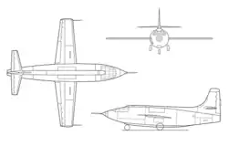 Diagrama do Bell X-1.