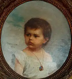 Belmiro de Almeida, menina com pingentes de ouro, 1896, óleo sobre tela, 47,5x42,5&nbsp;cm Foto de Gedley Belchior Braga