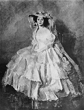 En Crinoline, um retrato de Rita Sacchetto