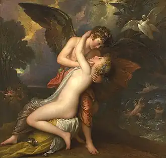 Cupido e Psiquê (1808) por Benjamin West PRA