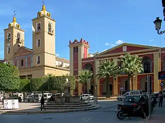 Praça principal de Berja Localização de Berja