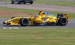 Baguette pilota pela Draco Racing em Silverstone, em 2008.