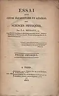 Essai d'un cours élémentaire et général des sciences physiques, 1815