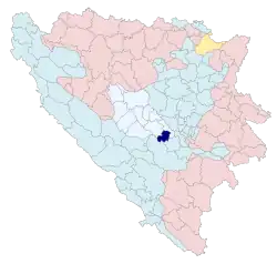 Localização de Kreševo