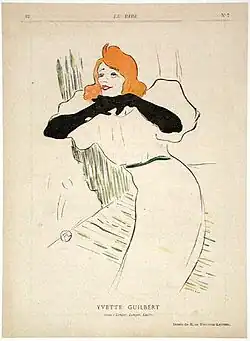 Yvette Guilbert, 1894 de Toulouse-Lautrec