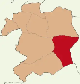 Localização do distrito de Solcane na província de Bingol