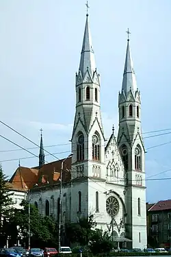 Igreja católica do Sagrado Coração de Jesus,na Praça Nicolae Bălcescu