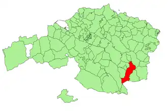 Localização do município de Abadiano na Biscaia