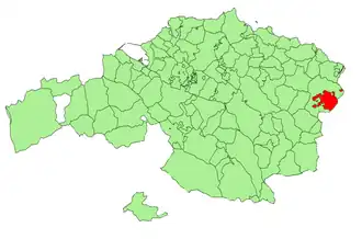 Localização do município de Echevarría na Biscaia