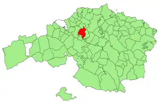 Localização do município de Lujua na Biscaia