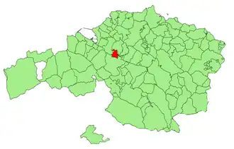 Localização do município de Sondica na Biscaia