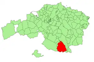 Localização do município de Ceánuri na Biscaia