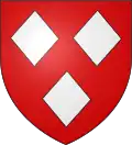3 losangos—Gules, três losangos argento— Guillaume de Haer (de acordo com Gelre)