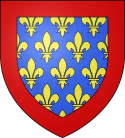 Armas da Casa de Valois (Bordadura de vermelho)