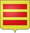 Or, três hamades gules, as armas de La Hamaide na província belga de Hainaut