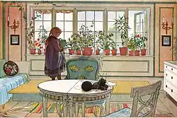 Flores na janela Carl Larsson (1894)