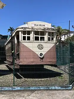 Bonde 42, era usado no transporte público da cidade e atualmente é exposto no Museu Casa da Memória em Vila Velha - 2025[15][16]